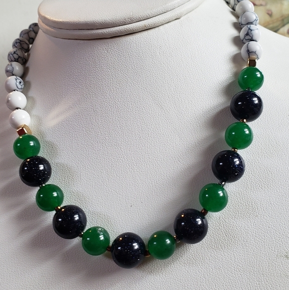 PREPPY Choker Necklace JADE BALMORAL CAMBRIDGE RALP EQUESTRIAN 17IN R LAUREN Y2K - Picture 5 of 6
